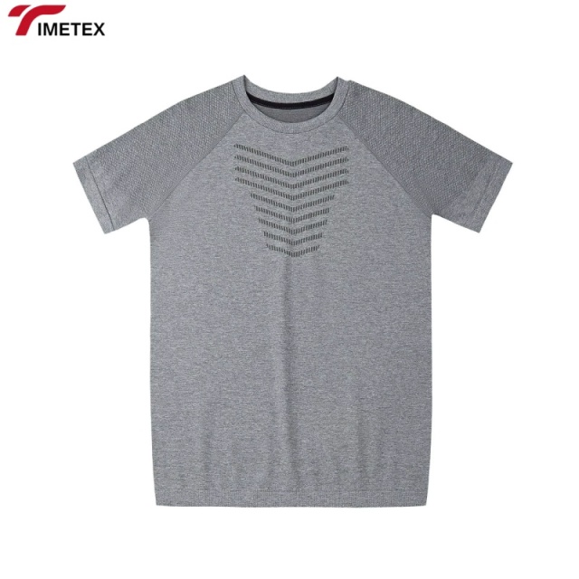 TIMETEX Custom Short Sleeve Lightweight Quick Dry Fit Running Fitness Mens Seamless Compression Muscle Gym t Shirt for Men