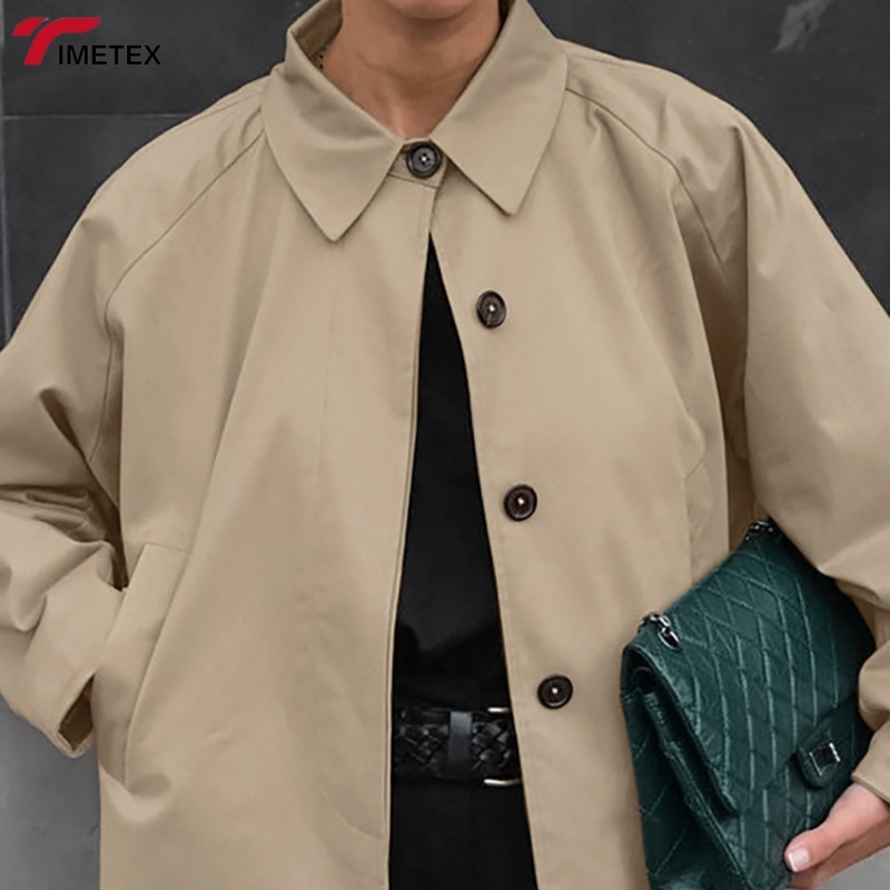 TIMETEX Unisex  Fashion Windproof Single-Breasted Closure Trench Coat Lightweight Casual Wear for Backpack Hiking Ultralight
