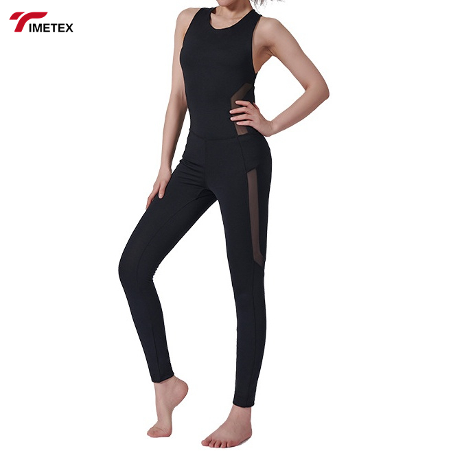 Sports Set Cross-belt Hollowed-Out Mesh High Elastic Skin Quick Drying One-piece Yoga Suit