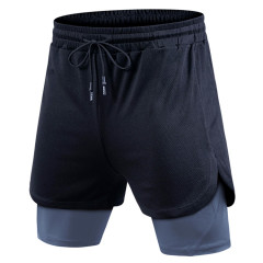 TIMETEX High Quality Men 2 in 1 Double Layer Sports Shorts Breathable Basketball Shorts Workout Bicycling Shorts With Pockets