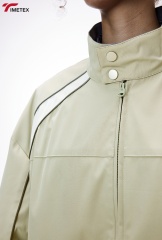 TIMETEX Vintage Sporty Reflective Piping Zip Boxy Jackets Unisex Jogging Nylon Tracksuit Set with Woven Weaving Method