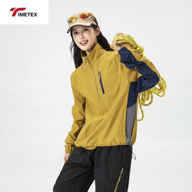 TIMETEX Women's Sun protection Jacket Cycling & Running Fitness Tops Quick-Drying Sports T-Shirts Half Zipper Autumn Fashion