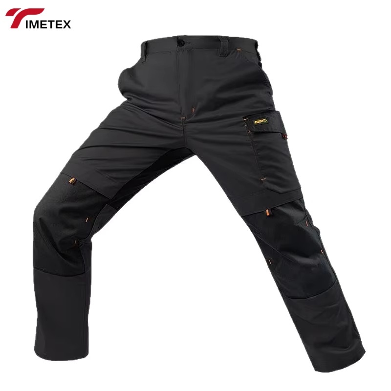 Durable  Mechanic Work Pants With Reflectors and Multi Pockets Mens Cargo Trousers Construction Working Trousers
