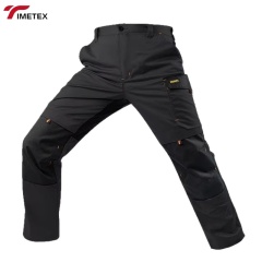 Durable  Mechanic Work Pants With Reflectors and Multi Pockets Mens Cargo Trousers Construction Working Trousers