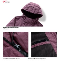 Timetex Lightweight Waterproof Unisex UV Protection Jacket with UPF50+ Sun Shirt for Hiking Travel Fishing Windbreaker Jacket
