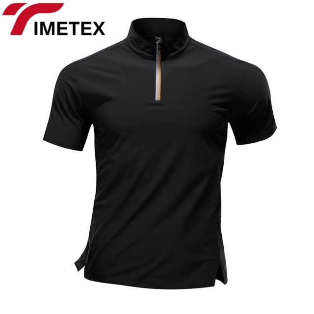 TIMETEX Men's Lightweight Quarter Zipper Sport Training Shirt Breathable Gym Activewear for Running Cycling Cyclist T-shirt