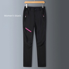 Men's Women's Outdoor Sports Pants Quick-Drying Ice Silk Summer Thin Casual Hiking Breathable Elastic Assault Soft Shell Knitted