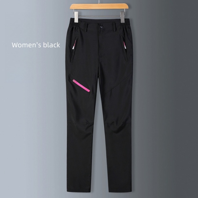 Men's Women's Outdoor Sports Pants Quick-Drying Ice Silk Summer Thin Casual Hiking Breathable Elastic Assault Soft Shell Knitted