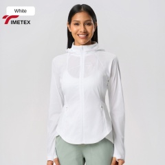 Women's UPF50+ Sun Protection Hooded Sport Jacket Cool Feeling Outdoor Activities Hiking 100% Polyester Anti-Bacterial Quick Dry