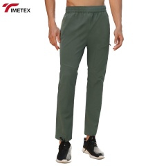 TIMETEX Custom High Waist Outdoor Pants Moisture Wicking Breathable Elastic Quick Dry Zipper Pocket for Running Mountaineering