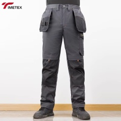 Durable  Mechanic Work Pants With Reflectors and Multi Pockets Mens Cargo Trousers Construction Working Trousers