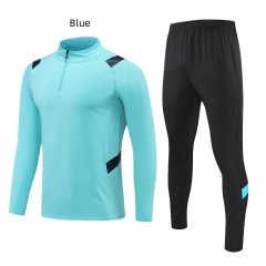 Men's Spring Autumn Stand Collar Hoodie New Two-Piece Training Clothes Football Light Board Plus Size Fitness
