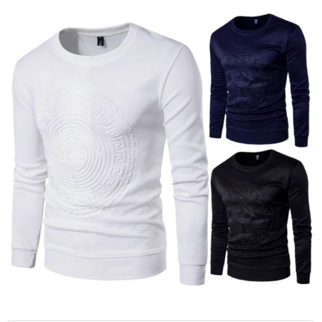 TIMETEX Autumn New Crewneck  Custom 3d Hoodie Embossed Sweatshirts Men Casual Plus Size Pullover
