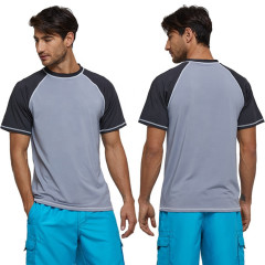 Hot Sale High Quality Short Sleeves Shirt Men Swimming Surf  Rash Guard  Diving Mma Rashguard for Men