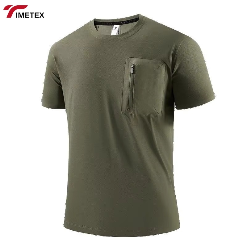 Men's Quick-Dry Breathable Moisture-Wicking Anti-Pilling Anti-Shrink Anti-Wrinkle Short Sleeve Casual Knitted Polyester Sports