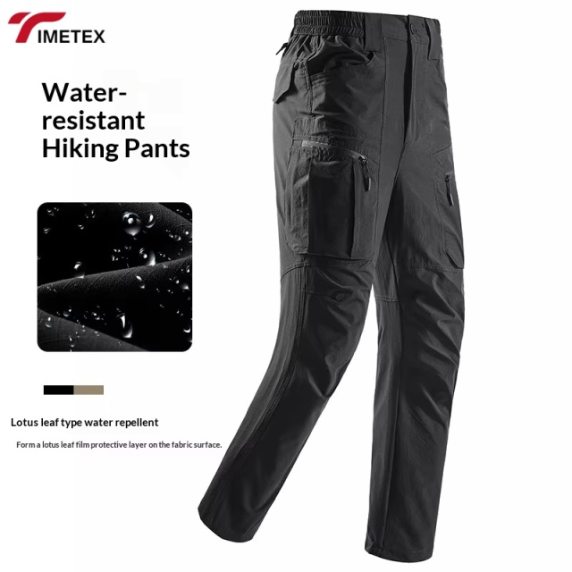 TIMETEX Men's Outdoor Waterproof Tactical Pants 6XL Mid Waist with Rib Stop Multi-Pockets Cargo Worker Pants for Hiking Hunting