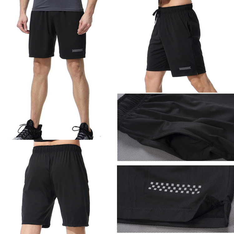 TIMETEX OEM Summer Mens Gym Shorts Custom Logo Black Drawstring Quick-dry Essential Shorts Basketball Training Shorts