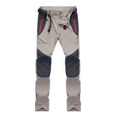 Men's Summer Outdoor Quick Dry Pants Stretch Breathable Mountain Climbing Casual Sports Hiking Fast Fishing Mid Waist Flat Front
