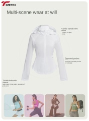 Women's UPF50+ Sun Protection Hooded Sport Jacket Cool Feeling Outdoor Activities Hiking 100% Polyester Anti-Bacterial Quick Dry