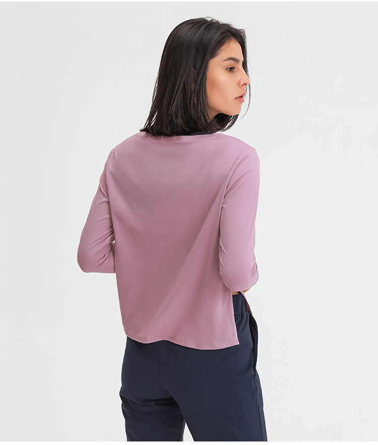 TIMETEX Top Selling Women Long Sleeve Breathable  Side Slit Casual Tops Gym Workout Running Yoga Clothes Fitness Sports T-shirts