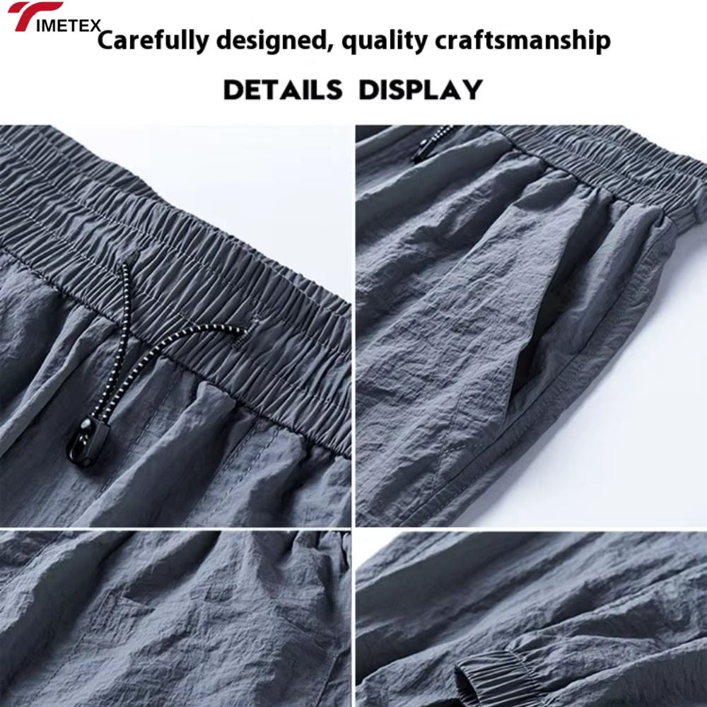 Timetex Lightweight Breathable Water-Resistant Windbreaker Pants for Outdoor Activities and Fishing Active Bottoms
