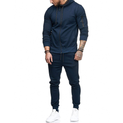 Hot Selling Mens Jogger Track Suit Fitness Zip Sweatpants and Hoodie Set Tracksuit for Men
