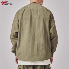 Custom Colour High Quality Windbreaker Jacket for Men Streetwear Lightweight Sport Wear Button Big Pocket Spring Clofhes