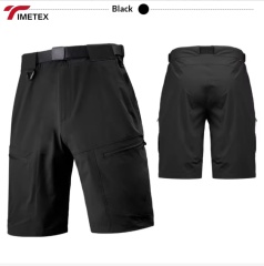 Men's Eco-friendly Quick-Drying Hiking Shorts Drawstring Waist Custom Printing Breathable Solid Pattern for Gym Sports Hiking