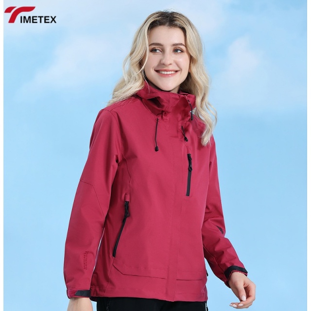 TIMETEX Outdoor Waterproof Zipper Blouson Women's Sun protection Jacket Breathable Solid Pattern Men's Mountaineering Suit
