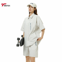 Summer Fashion   Men's  Lace Short-Sleeved T-Shirt Single Breasted Casual Couple Shorts Suit