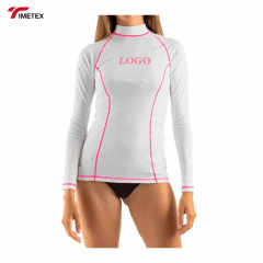 Womens Rash Guard Custom Logo Upf50+ Long Sleeve Surf  Rashguard Swimming Rash Guard