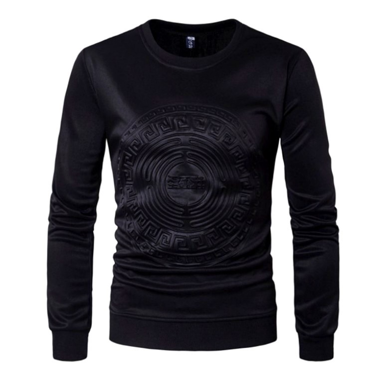 TIMETEX Autumn New Crewneck  Custom 3d Hoodie Embossed Sweatshirts Men Casual Plus Size Pullover