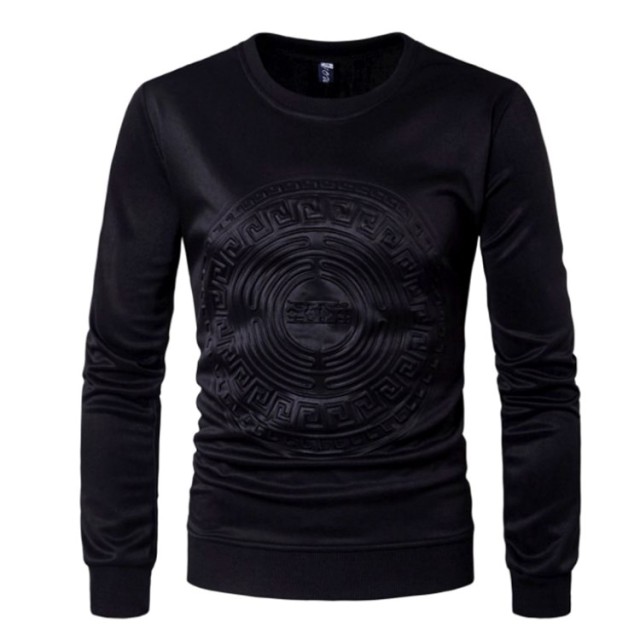 TIMETEX Autumn New Crewneck  Custom 3d Hoodie Embossed Sweatshirts Men Casual Plus Size Pullover