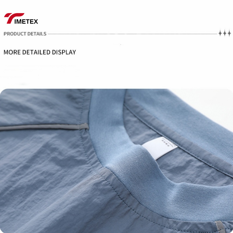 Custom Sports Short-Sleeved Oversized T-Shirt Summer Outdoor Quick Drying Round Neck Seamless Fusing Pocket T-shirt Unisex