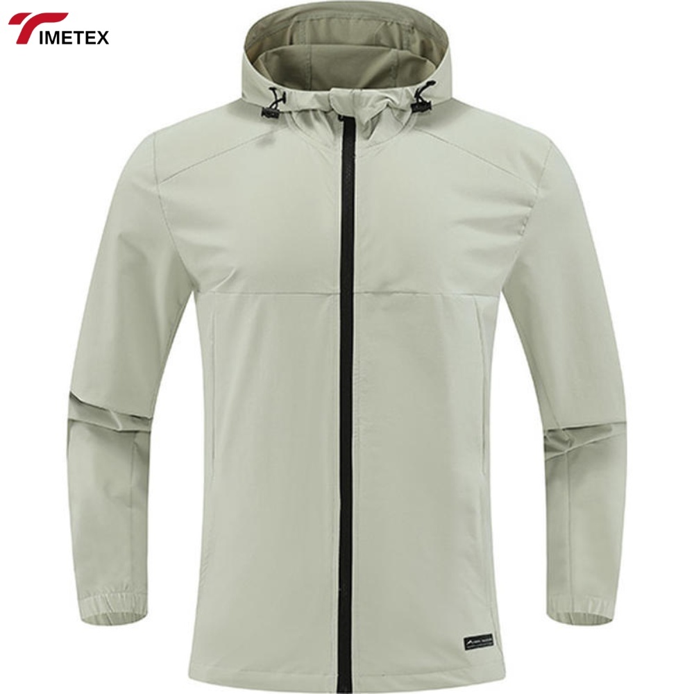 TIMETEX Custom Men's Autumn Winter Sports Windbreaker Quick Dry Long Sleeve Hooded Jacket Stand Zipper Closure WaterproofPrinted