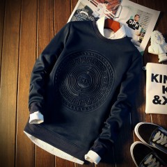 TIMETEX Autumn New Crewneck  Custom 3d Hoodie Embossed Sweatshirts Men Casual Plus Size Pullover