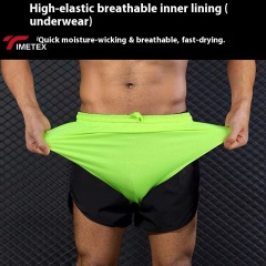 TIMETEX Custom Breathable Quick Dry Fitness Gym Training Shorts Casual Solid Pattern Running Shorts Built-in Pocket Mesh Holes