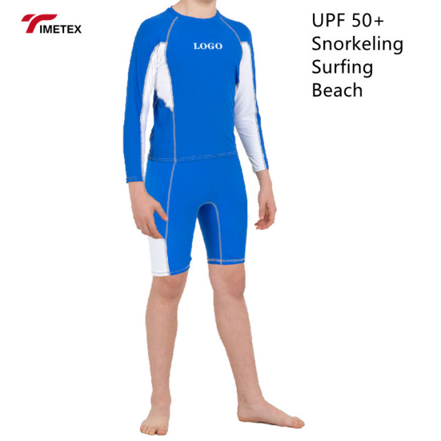 TIMETEX Customized High Quality  Long Sleeve Kids Rash Guard Custom Quick Dry Swim Shirt Surfing Rash Guard