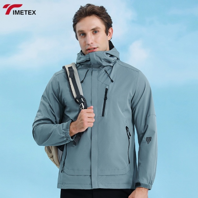 TIMETEX Men's Winter Jacket Waterproof Zipper Women's Sun protection Jacket Solid Pattern Autumn Winter Collection