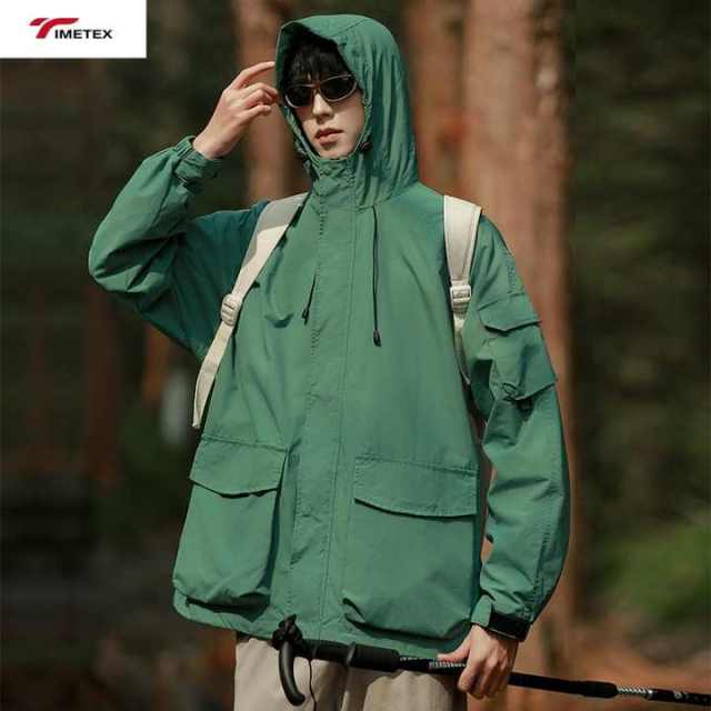 Timetex Lightweight Waterproof Unisex UV Protection Jacket with UPF50+ Sun Shirt for Hiking Travel Fishing Windbreaker Jacket