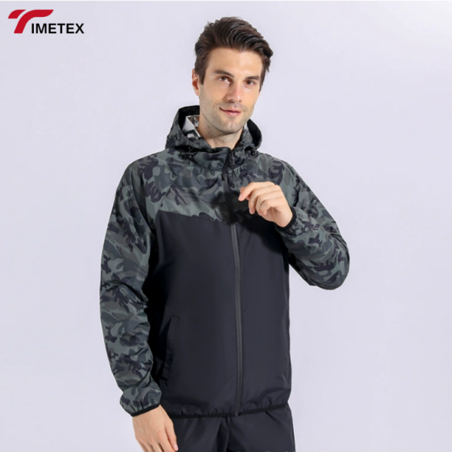 TIMETEX Custom-Designed Long Sleeve Gym Fitness Sauna Suit for Men Waterproof Windproof Home Exercise Sweat-Inducing OEM Service
