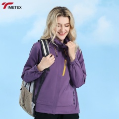 TIMETEX Outdoor Waterproof Zipper Blouson Women's Sun protection Jacket Breathable Solid Pattern Men's Mountaineering Suit