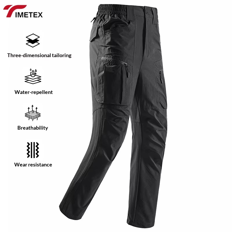 TIMETEX Men's Outdoor Waterproof Tactical Pants 6XL Mid Waist with Rib Stop Multi-Pockets Cargo Worker Pants for Hiking Hunting