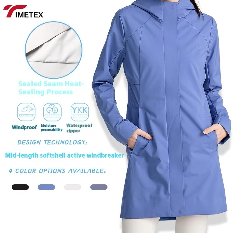 TIMETEX Custom Unisex Thin Waterproof Windbreaker Hooded Collar Autumn Season Clothing Printed Logo Label ODM/OEM for Men Women