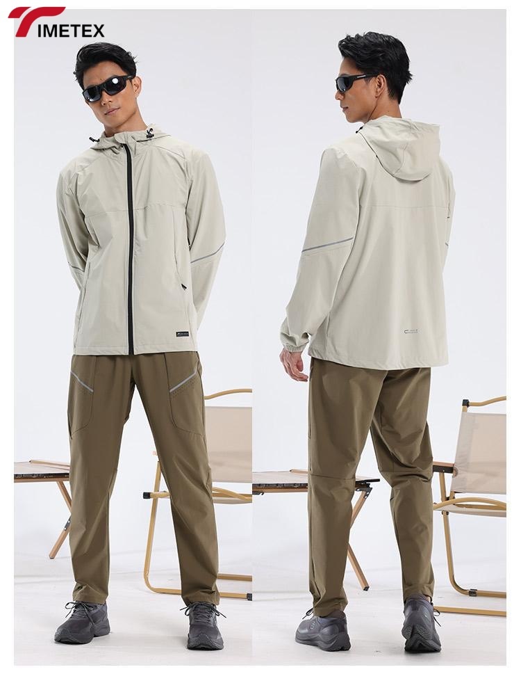 TIMETEX Custom Men's Autumn Winter Sports Windbreaker Quick Dry Long Sleeve Hooded Jacket Stand Zipper Closure WaterproofPrinted