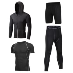 Custom Logo Fitness Wear Men Gym Training Jogging Compression Gym Wear Men Tracksuit Set