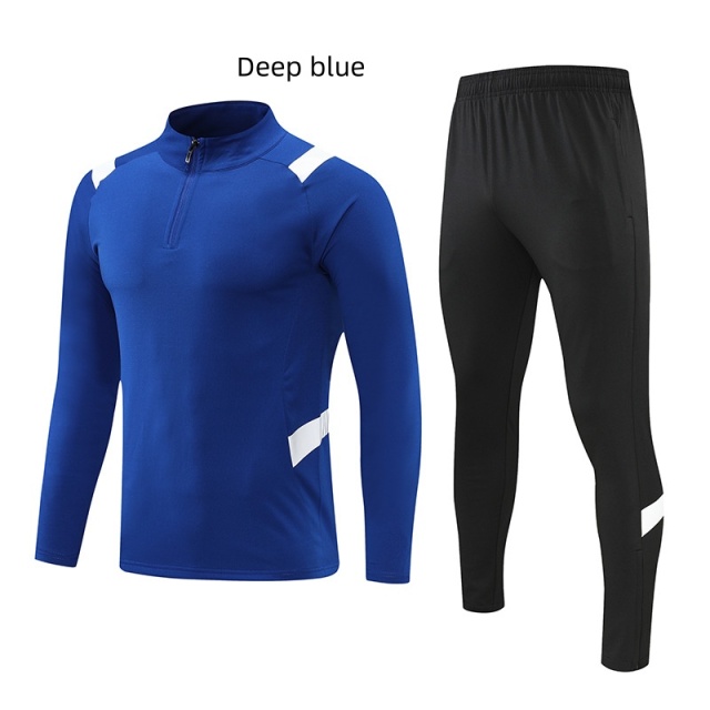 Men's Spring Autumn Stand Collar Hoodie New  Two-Piece Training Clothes Football Light Board Plus Size Fitness