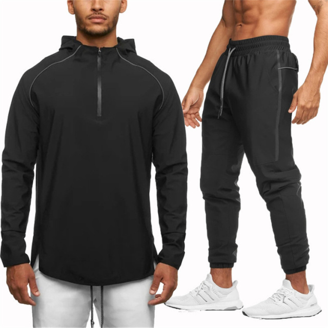 TIMETEX High Quality Outdoor Sport Men Sportswear Tracksuit Custom Logo Running Fitness Two Piece Set Tracksuit