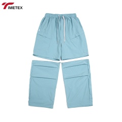 TIMETEX Detachable UPF50+ Sunscreen Pants Casual Mid Waist Flat 25+ Long Shorts Outdoor Workwear Waterproof Breathable for