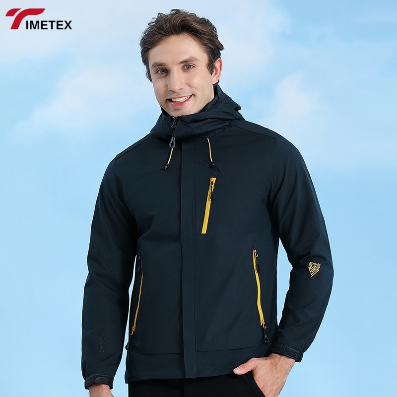 TIMETEX Men's Winter Jacket Waterproof Zipper Women's Sun protection Jacket Solid Pattern Autumn Winter Collection